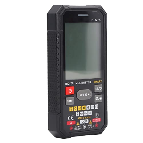 Image of Digital Multimeter Pocket Voltmeter, Smart True RMS Auto Ranging Voltage Tester with Color LCD 3 Result Display AC DC Current Resistance Continuity for Electricians Home ABS Mini
