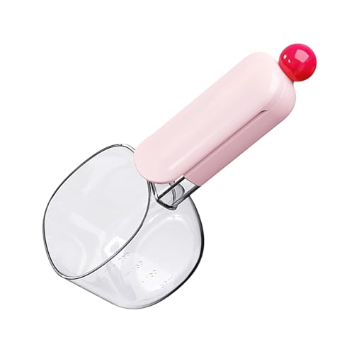 yakermur Taza medidora de harina, con clip para bolsa, utensilio de cocina, cuchara multiusos para alimentos, para preparación de comidas, cocina, apartamento, hotel, restaurante, cafetería, panadería