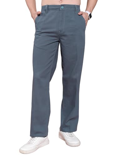 Image of Highlander Men's Ankle-Length Straight Fit Trousers | Modern Style & Comfort | Perfect for Casual & Formal Wear | Trouser for Men | Men Trousers | Trousers for Man | Pants for Man