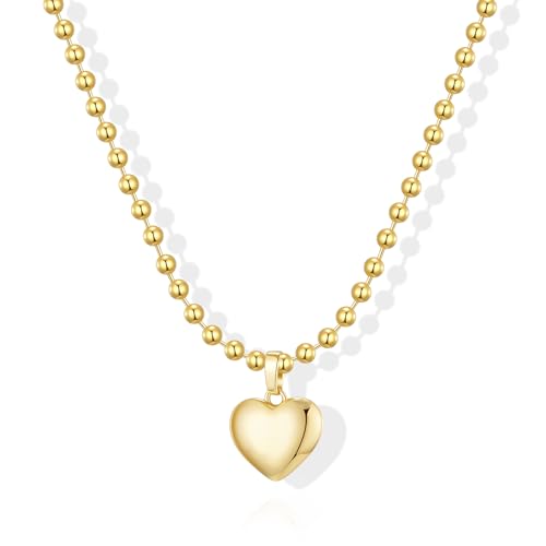 Image of Gold Silver Necklace for Women, Dainty Cubic Zirconia Pendant