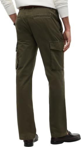 Tommy Hilfiger Herren Cargo Hose Denton Twill mit Taschen, Grün (Dark Greenery), 30W/36L – Ansicht 2
