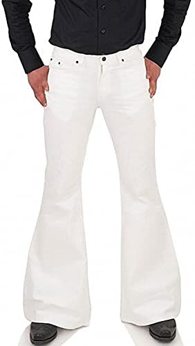 Men's Casual Retro Party 60s 70s Flares Stretch Fit Classic Trend Flares Disco Jeans