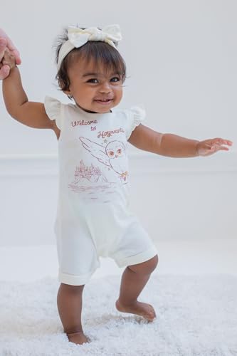 Harry Potter Hedwig Owl French Terry Romper and Headband Newborn to Toddler4