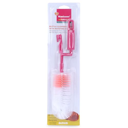 Image of Morisons Baby Dreams Rotary Bottle Cleaning Brush(Pink)