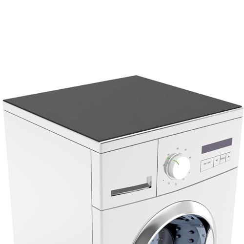 Abizarch Washing Machine Cover 23.6" x 23.6", Washer and Dryer Covers for The Top, Diatomite Mat Protector Dryer Top Placemat, Non-Slip Washing Machine Top Load for Laundry & Refrigerator (Dark Gray)