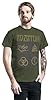 Led Zeppelin Men's Ledzeppelin_Gold Symbols in Black Square_Men_Green_ts: 1xl T-Shirt Not Applicable, Black (Black Black), X-Large #1