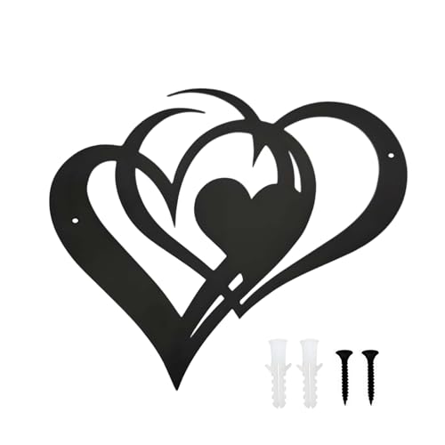 Décor de mur en acier symbole d'amour pour célébrer votre foyer