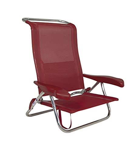 Crespo Strandstuhl AL 223 Camping Garten Liege Stuhl Klappstuhl Klappbar Alu Dunkelgrau