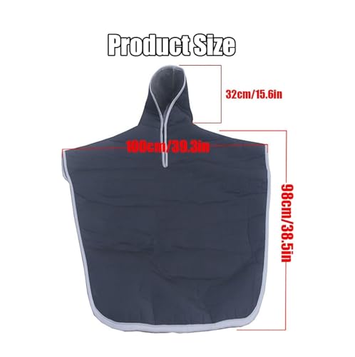 Manta para silla de ruedas, poncho impermeable con capucha y cobertura de rodilla, forro polar de felpa, resistente al viento, lavable a máquina, ajuste universal para adultos y personas mayores