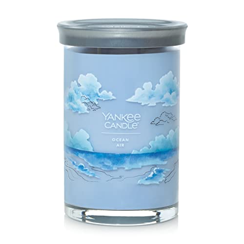 Yankee Candle Large Tumbler Scented Candle with up to 80 Hour Burn Time, Premium Plant Wax Blend for Consistent Burn, 20 oz Tumbler Candle with Room Filling Fragrance, Ocean Air