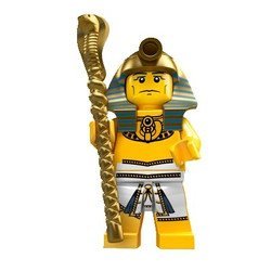 LEGO Minifigure Collection Series 2 LOOSE Mini Figure Egyptian Pharaoh, Gold