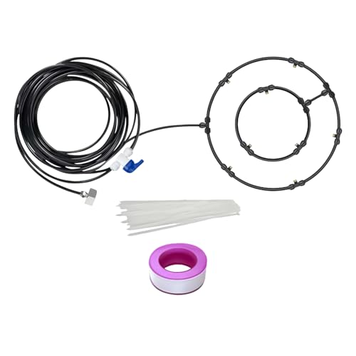 Genérico Aspersores Para Ventilador Exterior,Accesorio Nebulizador Para Ventiladores | Rociador de Agua Refrescante Multiboquilla para Días Calurosos en Terraza, Patio y Barbacoa