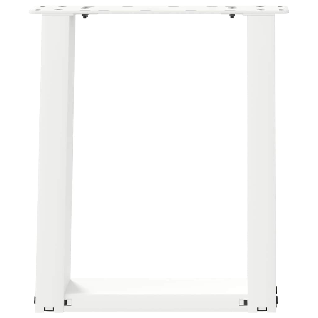 Gambe per tavolino 2 pezzi a forma di U 38 x (42-43) cm in acciaio bianco