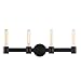Eglo Lighting Eglo USA 204556A Four Bath Vanity Light from Broyles Collection 26.50 inches, 4, Matte Black