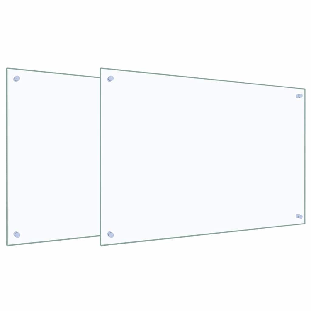 Generisch Küchenrückwand 2 pcs Transparent 90 x 60 cm Gehärtetes Glas,Heim & Garten,Küche & Esszimmer,Küchenhelfer & -utensilien-3415430