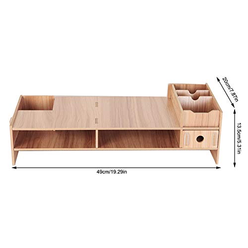 Soporte para Computadora Portátil, Soporte para Monitor para Computadora Portátil, Soporte para Pantalla de Computadora Estante Moderno para Escritorio de Oficina, Soporte para Monitor de Madera para