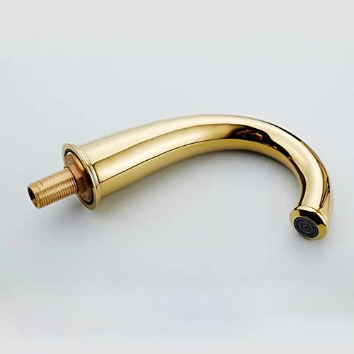 Robinet d'évier en laiton et mélangeur de lavabo or pour aménagement salle d'eau - 4