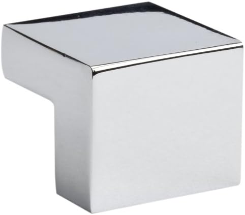 Atlas Homewares A865-CH Successi Collection .98-Inch Small Square Knob, Polished Chrome