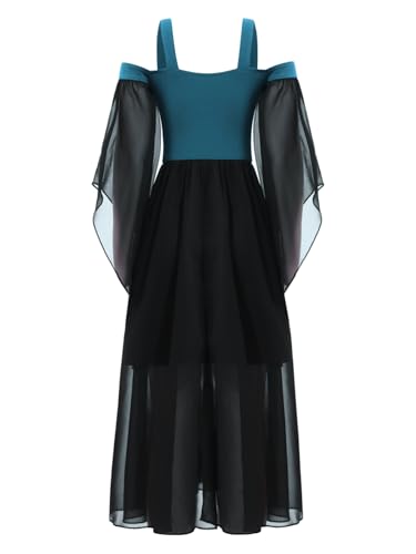 Vestido Medieval Renacentista Niñas 12 Años Azul Oscuro miniatura 2
