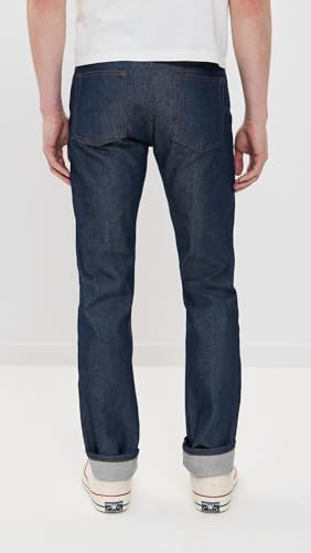 Naked & Famous Denim Men's Weirdguy Tapered Fit Jean in Natural Indigo Selvedge3