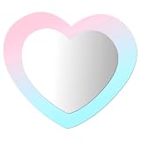 LALADEFIEE Adesivo Specchio Acrilico a Cuore per Parete, Decorazione