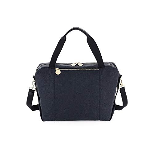 Sac à main Borbonese Top Case M Jet noir l'élégance italienne