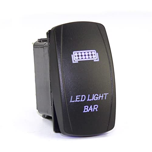 Interrupteur bateau 12V marche arrêt bleu double LED pour éclairage de moto et camping-car