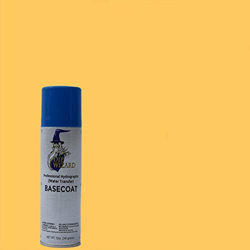 Dip Wizard Hydrographic Paint 12 Ounce Aerosol Spray Can Base Coat Hydro Graphic Film Water Transfer Printing Hydro Dipping Dip Paint (Yellow Squash)