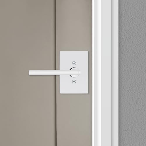 Poignée de porte factice rectangulaire avec levier réversible en chrome