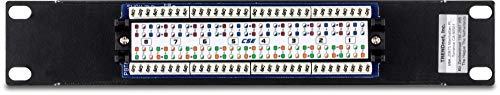 TRENDnet 8 Port Cat5/5e Unshielded Patch Panel,TC-P08C5E,Wallmount or Rackmount,10 Inch Wide, 8 x Gigabit RJ-45 Ethernet Ports,100 Mhz Connection, Color Coded Labeling,110 IDC Terminal Blocks,Black