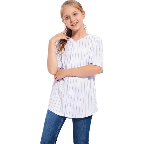 Image of Yuji Itadori Kids Baseball Jersey Button Boys Short Sleeve T-Shirts Hip Hop Fashion Casual Sports Solid Color Shirt