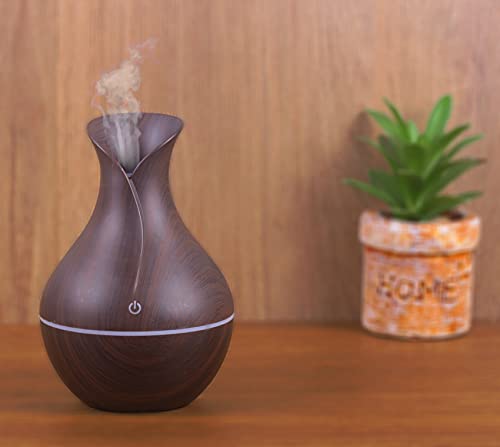 Umidificador De Ar Purificador Difusor de Aroma Usb Led Rgb 7 Cores Portátil (Bege)