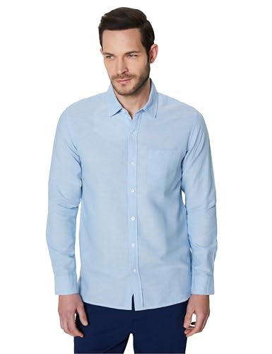 Image of Symbol Premium Men's Cotton Linen Casual Shirt - Regular Fit | Full Sleeve (Available in Plus Sizes)