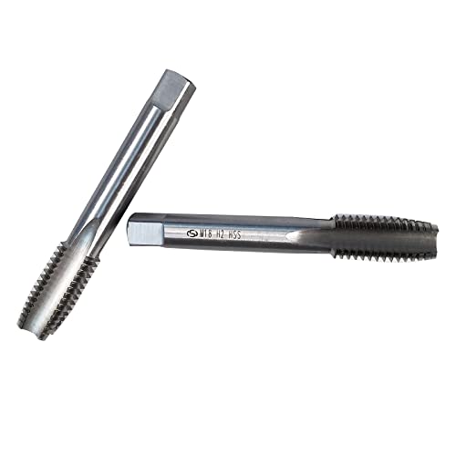 HUAZHICHUN M18×2.5 Metric Hand Tap,Thread Tap Pitch Straight Flutes HSS Right Hand Tap (2pcs)