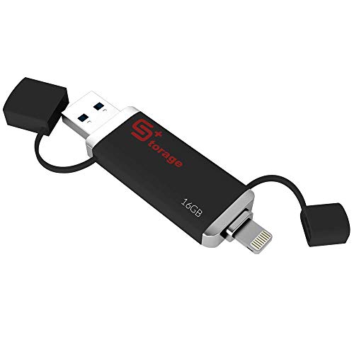 Image of USB 3.0 External Storage Flash Drive Apple MFi Certified 16GB, Share Between iOS, Mac & PC, Transfer & Backup for Apple Devices