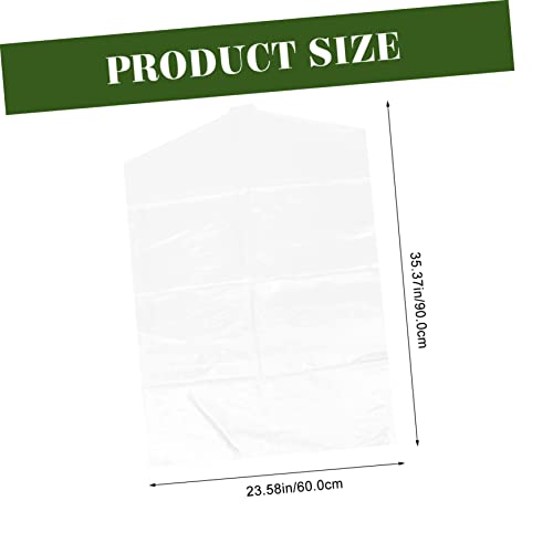 Unomor 10pcs Transparent Clothes Covers for Dry Cleaning Garment Bags with Hanging Design for Home Storage and Clothing Shops Dustproof and Lightweight2