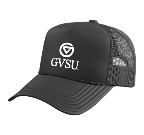 GVSU Grand Valley State University Lakers GVSU32 Trucker Hat with Adjustable Mesh Back, Black