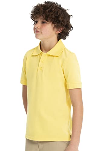 Image of Classroom Girls' Short SLV Pique Polo | Side Vents, Droptail Hem, Ribbed Trim, Comfortable Everyday School Wear