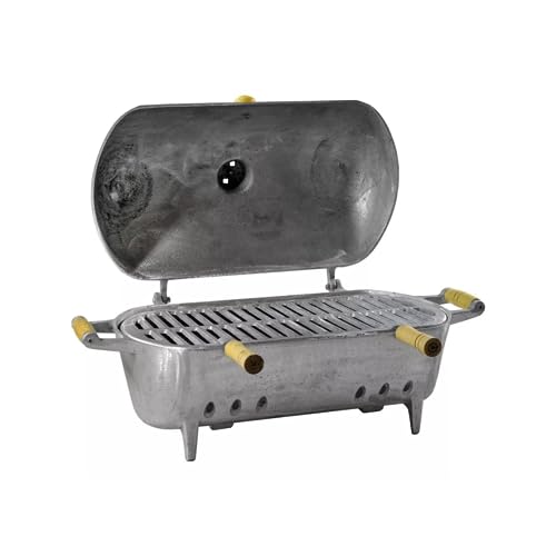Churrasqueira Alumínio Fundido Grosso Craqueada a Bafo Preta