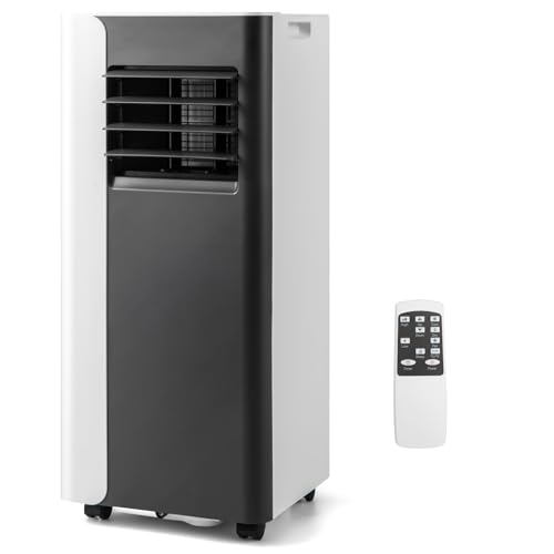 LIFEZEAL 3- in- 1 Mobile Klimaanlage 7000 BTU, tragbares Luftkühlgerät mit Ventilator und Luftentfeuchter, einstellbarer Timer, Fernbedienung, mobiles Klimagerät für Schlafzimmer, Büro