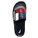 Nautica Men's Bower 2 Athletic Slide, Adjustable Straps Comfort Sandal-Navy/White/Red-10