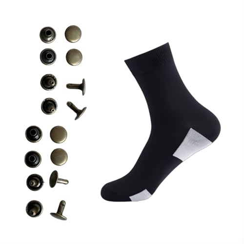 Zureto Copper Rivets for Grounding Shoes, Hike Barefoot Shoes Accessories for Earthing Barefoot Connection (Black, Small)