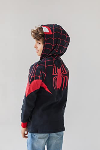 Marvel Miles Morales Spiderverse Big Boys Zip-Up Hoodie 7-8 #TOP1