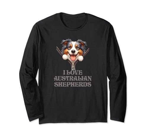 I Love Australian Shepherds Manga Larga