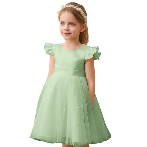 Robe princesse en tulle et perles haute finition pour cérémonie fille 3 à 9 ans