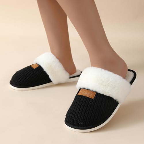 Image of DRUNKEN Slippers For Women Winter Sandals Casual Flats Home Footwear Man Girls Sliders Flip Flops Chappals Ladies Clogs Sleeper Slides Stylish Ortho Soft