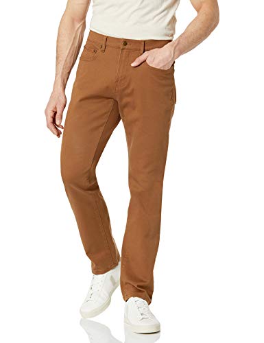 Amazon Essentials Jean Extensible à Coupe Athlétique - Couleurs abandonnées Homme, Brun Kaki...
