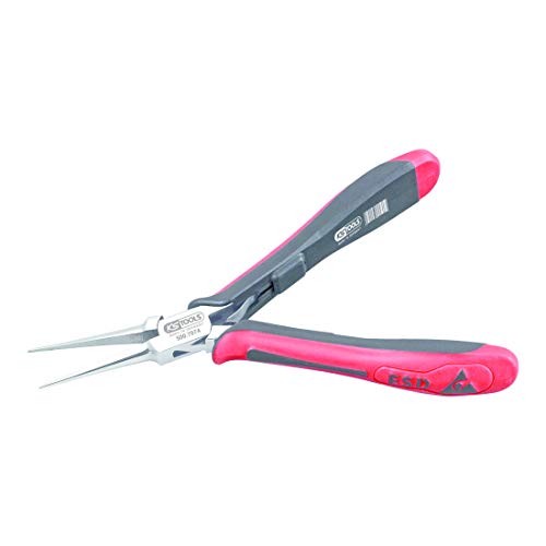 Apertura a molla KS Tools 500.7074 ESD Pinza a punta tonda, dritta, senza taglio, 150 mm