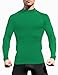 SPVISE Kelly Green Mock Turtleneck Men's Compression Shirts Long Sleeve Workout Undershirt Athletic Base Layer Running Tops