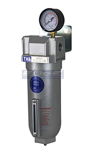 Edge Industrial THB COALESCING FILTER Heavy Duty Industrial Grade Coalescing Filter With 0.01U Micron Element, 11Oz Metal Bowl, Removes 99.98% Moisture, Vapor And Oil From Compressed Air Lines cover